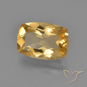 Citrine Doré moyen-foncé naturelle Coussin, 2.44 ct, VVS-VS