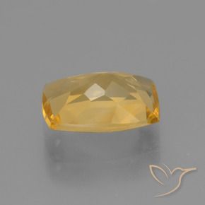 Citrine Doré moyen-foncé naturelle Coussin, 3.50 ct, VVS