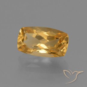 Citrine Orange doré profond naturelle Coussin, 2.96 ct, VVS-VS