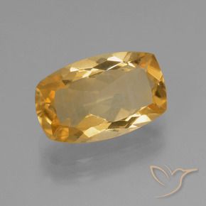 Citrine Orange doré profond naturelle Coussin, 3.56 ct, VVS-VS