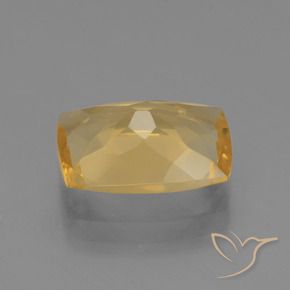 Citrine Doré moyen-foncé naturelle Coussin, 3.51 ct, VVS-VS
