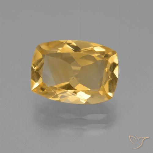 Citrine Orange doré profond naturelle Coussin, 3.06 ct, VVS-VS