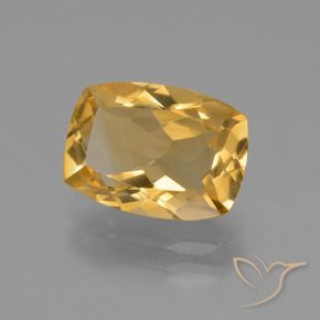Citrine Orange doré profond naturelle Coussin, 3.06 ct, VVS-VS