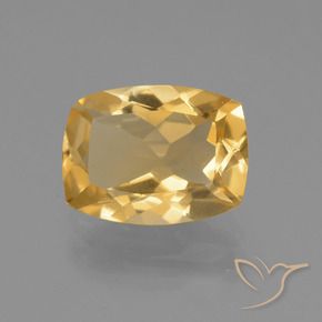 Citrine Orange doré profond naturelle Coussin, 3.26 ct, VVS-VS