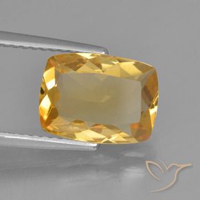 Citrine Orange doré profond naturelle Coussin, 2.43 ct, VVS-VS