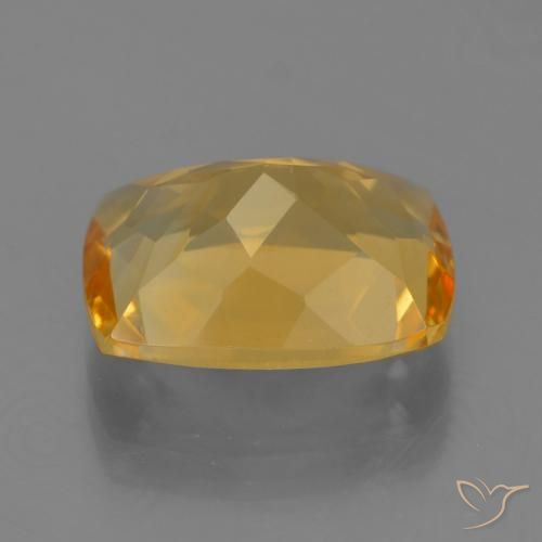 Citrine Doré foncé naturelle Coussin, 4.24 ct, VVS-VS