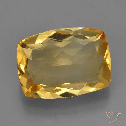 4.46ct Naturel Orange doré profond Citrine, Coussin, VVS-VS