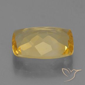Citrine Orange doré profond naturelle Coussin, 4.46 ct, VVS-VS