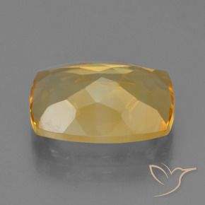 Citrine Orange doré profond naturelle Coussin, 4.51 ct, VVS-VS