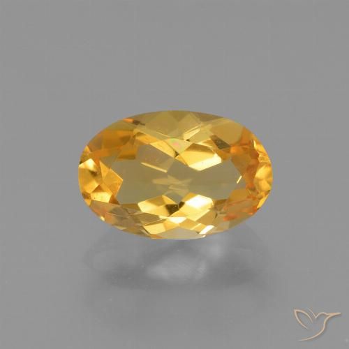 Citrine Or orange foncé naturelle ovale, 2.42 ct, VVS-VS