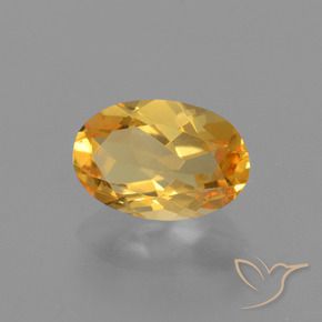 Citrine Or orange foncé naturelle ovale, 2.42 ct, VVS-VS