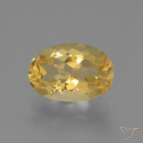 Citrine Doré moyen naturelle ovale, 3.22 ct, VVS-VS