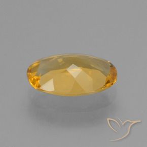 Citrine Orange doré profond naturelle ovale, 3.00 ct, VVS-VS