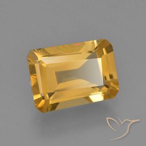 Citrine Doré moyen-foncé naturelle Octogone / coupe Émeraude, 2.24 ct, VVS-VS
