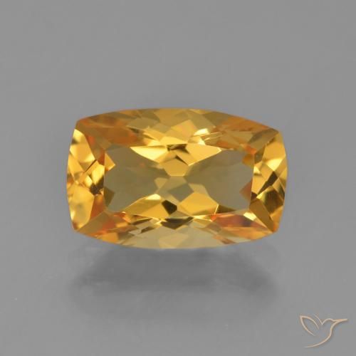 Citrine Or orange foncé naturelle Coussin, 2.55 ct, VVS-VS
