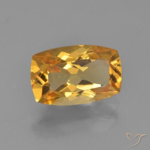 Citrine Or orange foncé naturelle Coussin, 2.55 ct, VVS-VS