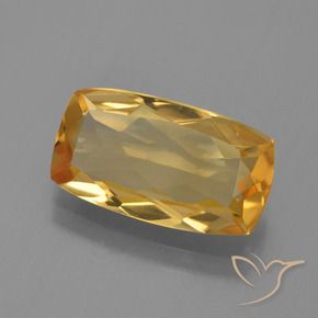 Citrine Doré-orange foncé naturelle Coussin, 2.53 ct, VVS-VS