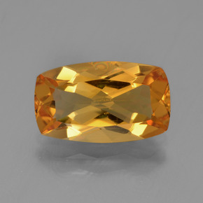 Citrine or naturelle coupe coussin, 2,64 ct, VVS-VS