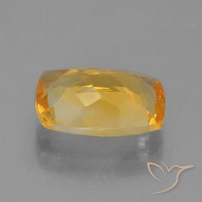 Citrine Doré-orange foncé naturelle Coussin, 3.04 ct, VVS-VS