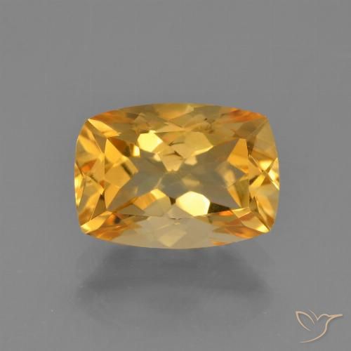 2.65ct Naturel Doré-orange foncé Citrine, Coussin, VVS-VS