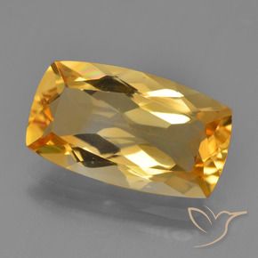 Citrine Orange-or naturelle Coussin, 3.76 ct, VVS-VS