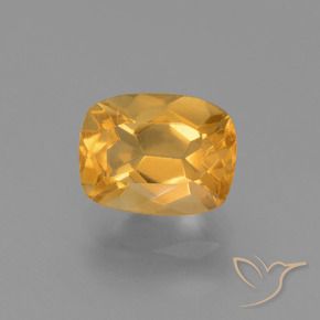 Citrine Orange moyen naturelle Coussin, 1.97 ct, VVS-VS
