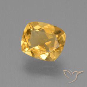 Citrine Doré vif naturelle Coussin, 2.02 ct, VVS-VS