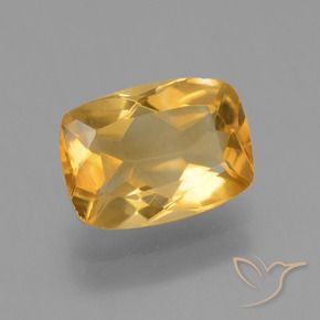 Citrine Doré vif naturelle Coussin, 2.77 ct, VS