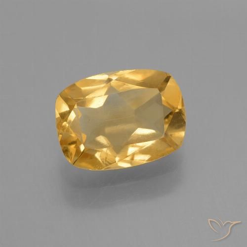 1.94ct Naturel Orange-or moyen-léger Citrine, Coussin, VS-SI