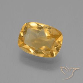 Citrine Orange-or moyen-léger naturelle Coussin, 1.94 ct, VS-SI
