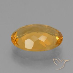 Citrine Orange-or moyen-léger naturelle ovale, 3.77 ct, VVS-VS