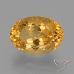 Citrine Orange-or naturelle ovale, 4.93 ct, VVS-VS