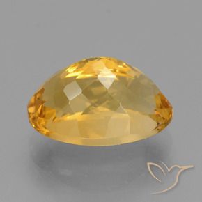 Citrine Orange-or naturelle ovale, 4.93 ct, VVS-VS