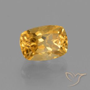 Citrine Orange-or moyen-léger naturelle Coussin, 2.53 ct, VVS-VS