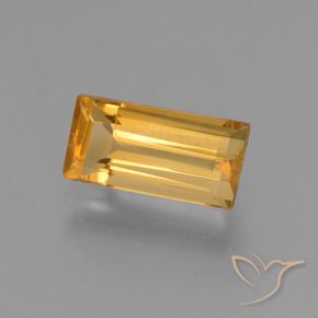 Citrine Orange-or naturelle Baquette, 1.85 ct, VVS-VS