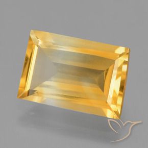 Citrine Doré vif naturelle Baquette, 3.61 ct, VS