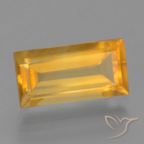 Citrine Orange-or naturelle Baquette, 3.92 ct, VS