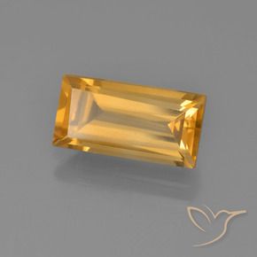Citrine Orange-or naturelle Baquette, 2.86 ct, VVS-VS