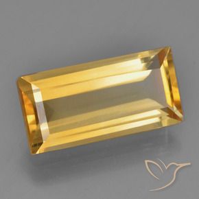 Citrine Doré moyen naturelle Baquette, 3.80 ct, VS