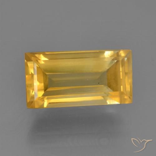 3.68ct Naturel Doré moyen Citrine, Baquette, VS