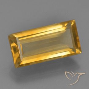 Citrine Orange doré profond naturelle Baquette, 3.83 ct, VVS-VS