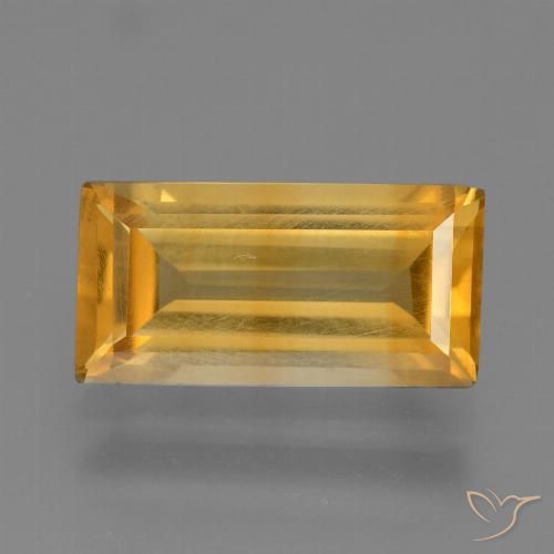 2.50ct Naturel Orange-or moyen-léger Citrine, Baquette, VS