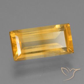 Citrine Orange-or moyen-léger naturelle Baquette, 2.50 ct, VS