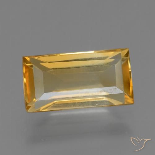 Citrine Orange-or naturelle Baquette, 1.79 ct, VS