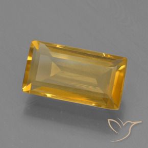 Citrine Doré moyen-foncé naturelle Baquette, 1.60 ct, VVS-VS