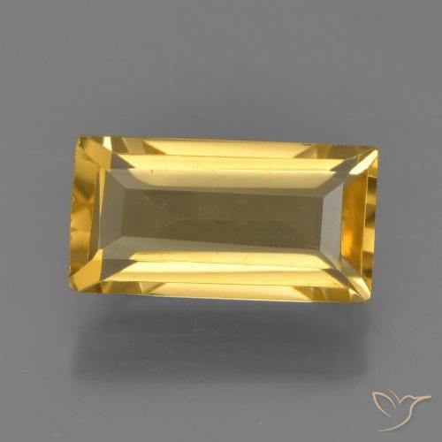 1.49ct Naturel Doré moyen-léger Citrine, Baquette, VVS-VS