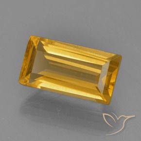 Citrine Doré foncé naturelle Baquette, 1.79 ct, VS