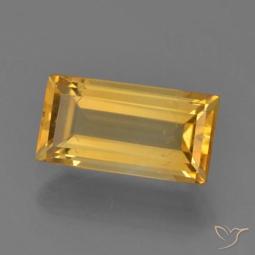 Citrine Doré moyen-foncé naturelle Baquette, 1.62 ct, VS