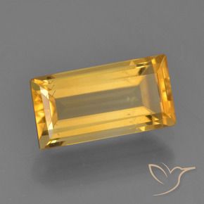 Citrine Doré moyen-foncé naturelle Baquette, 1.62 ct, VS