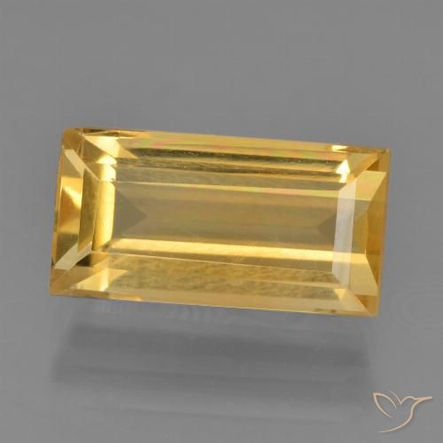 Citrine Doré vif naturelle Baquette, 3.39 ct, VS